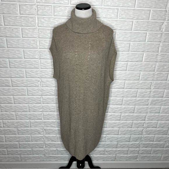 VINCE Cowl Neck Wool/Cashmere Sweater Dress Tunic Size M - Picture 4 of 9